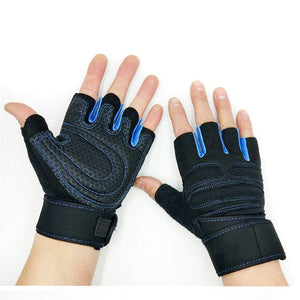 Men Women Gym Gloves with Wrist Wrap Support for Workout Fitness Weight Lifting YA88