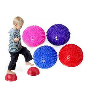Adult Children Yoga Foot Half Round Massage Ball Cushion Spiky Balance Ball Domed Stability Pods Balance Fitness Hemisphere Ball
