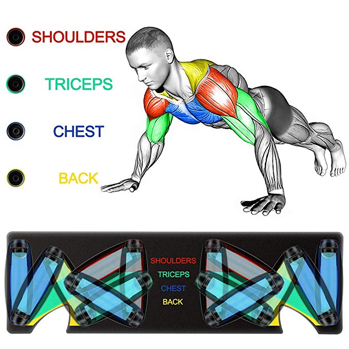 Integrated Fitness Equipments Push Up Rack Board System Sit Up Benches Fitness Workout Train Gym Exercise Pushup Stands