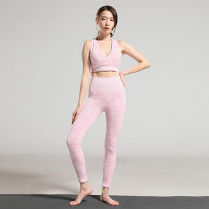 2PCS Sports Suits Women's Camouflage Yoga Sets Women GYM Fitness Clothing Sportswear Women Sports Running Bra+Leggings