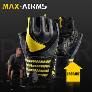 Maxairms 1 Pair Sports Gym Gloves Half Finger Breathable Weightlifting Fitness Gloves Dumbbell Weight lifting Gym Glove