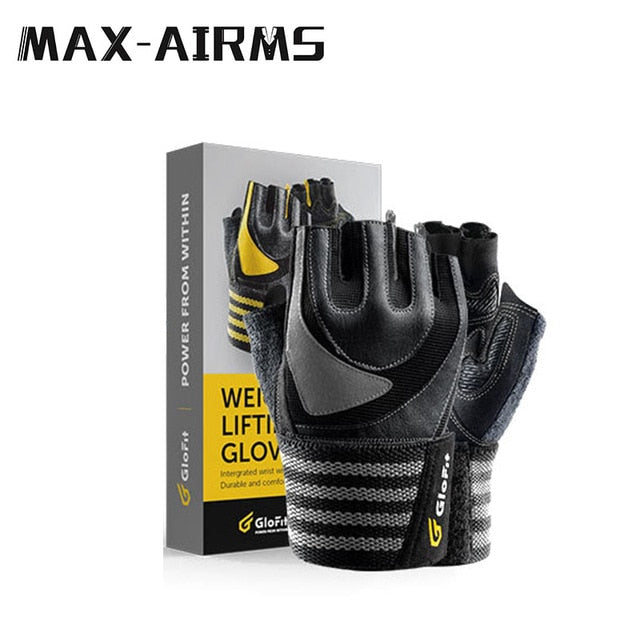 Maxairms 1 Pair Sports Gym Gloves Half Finger Breathable Weightlifting Fitness Gloves Dumbbell Weight lifting Gym Glove