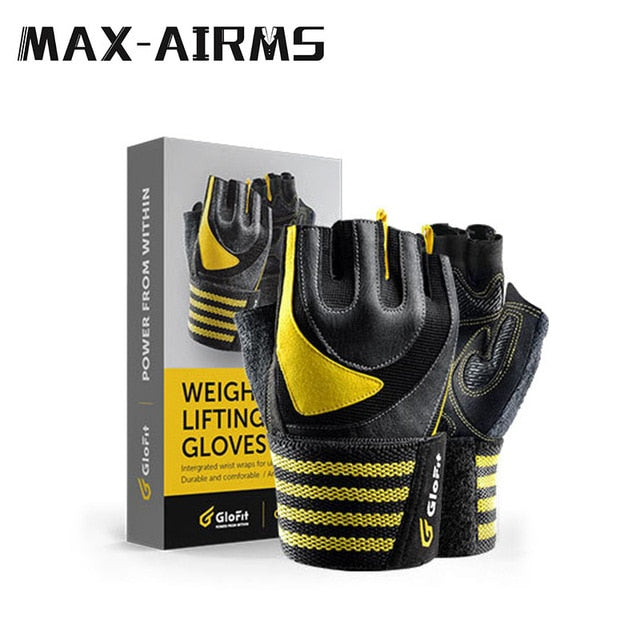 Maxairms 1 Pair Sports Gym Gloves Half Finger Breathable Weightlifting Fitness Gloves Dumbbell Weight lifting Gym Glove