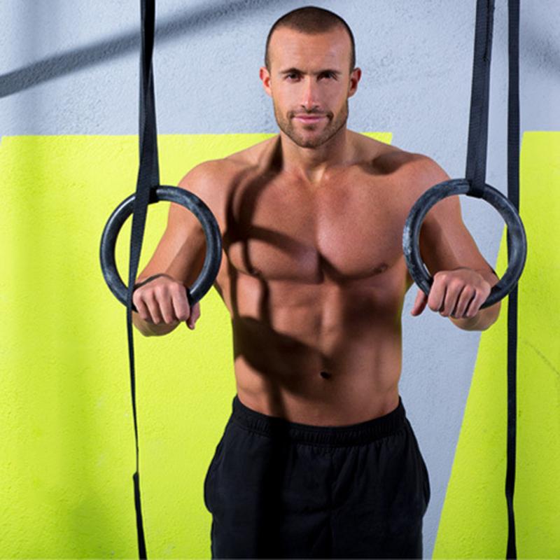 ABS Exercise Fitness Sports Rings Gymnastic Rings Gym Exercise Crossfit Pull Ups Muscle Ups Workout Integrated Fitness Equipment