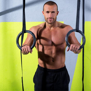 ABS Exercise Fitness Sports Rings Gymnastic Rings Gym Exercise Crossfit Pull Ups Muscle Ups Workout Integrated Fitness Equipment