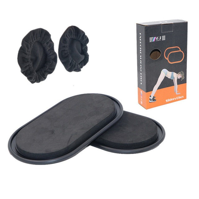 2PCS Gliding Tone Gliding Discs Slider Fitness Disc Exercise Sliding Plate For Yoga Gym Abdominal Core Training