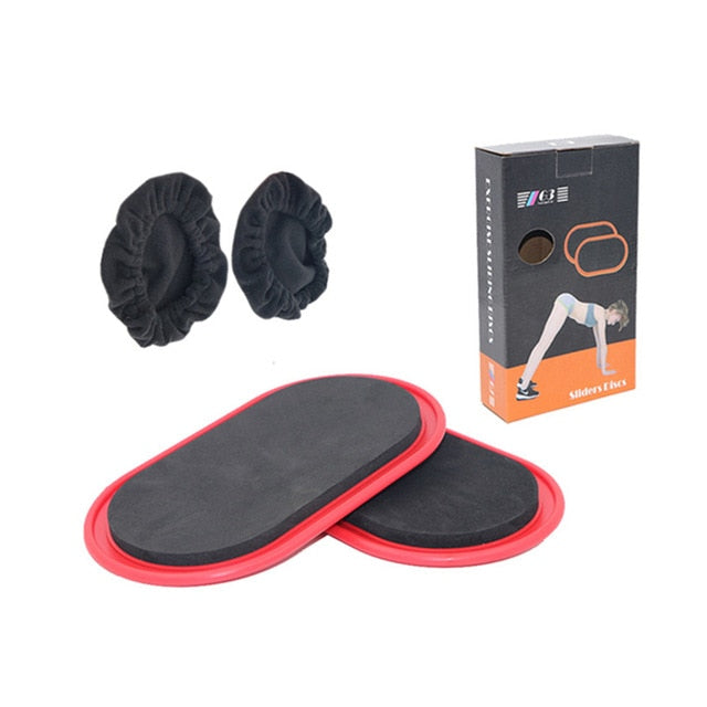 2PCS Gliding Tone Gliding Discs Slider Fitness Disc Exercise Sliding Plate For Yoga Gym Abdominal Core Training