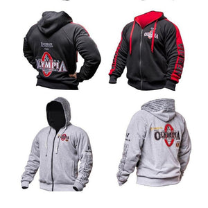 2019 Olympia Men's Gyms Hoodie Fitness Bodybuilding Sweatshirt Men's Fitness Jacket High Quality Cotton Hoodie Clothing