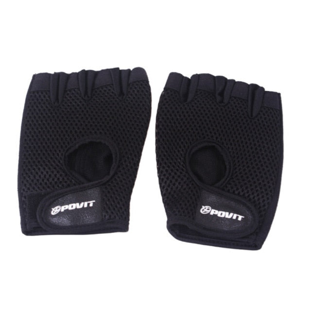 POVIT 1Pair Body Building Fitness Gloves Sports Training Weightlifting Gloves For Women/Men Crossfit Dumbbell Exercise Gym Glove