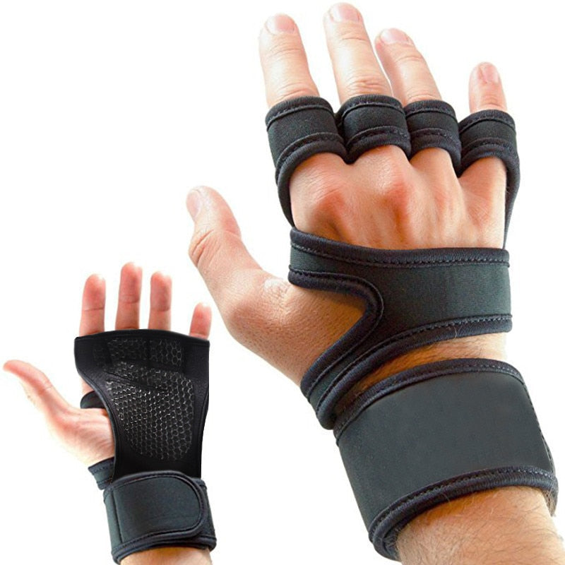 1 Pair Weight Lifting Gloves Silicone Anti-slip Gym Gloves for Pull Ups Cross Training Fitness Bodybuilding Sport Gloves