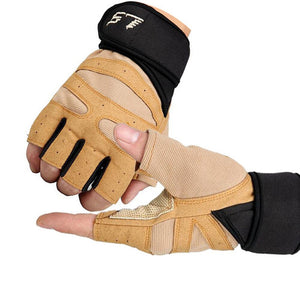 Gym Gloves Fitness Paintball Airsoft Outdoor Sports Combat Bicycle Fingerless Carbon Knuckle Half Finger Gloves Weight Lifting